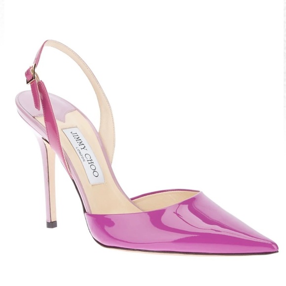 Jimmy Choo Shoes - Jimmy Choo Volt Patent Leather Slingback Pump Heels